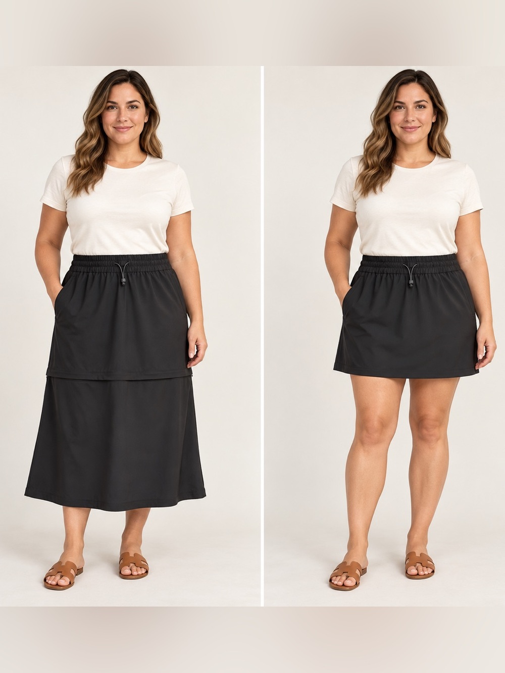 Active Zone Black Convertible Travel Skirt – Size X – NWT